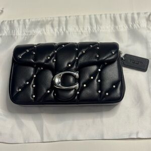 NWT - Coach - Black Quilted Tabby Clutch